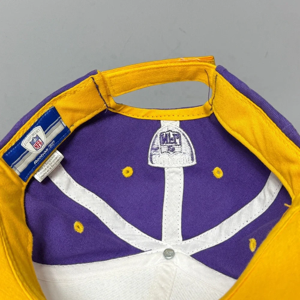 VTG Minnesota Vikings Hat Adjustable Strapback Purple White Gold NFL Retro 90s